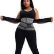 Load image into Gallery viewer, Gray Waist Trainer Sauna Sweat Slimming double belt