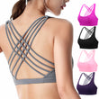Carregar imagem no visualizador da galeria, Fitness Sports Bra for Women Push Up Cross Back Shockproof