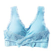 Load image into Gallery viewer, Lace bra solid color cross side buckle bra women underwear