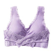 Load image into Gallery viewer, Lace bra solid color cross side buckle bra women underwear