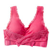Load image into Gallery viewer, Lace bra solid color cross side buckle bra women underwear