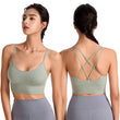 Carregar imagem no visualizador da galeria, Women's Sexy Sports Bra Top for Fitness Push Up Cross Straps