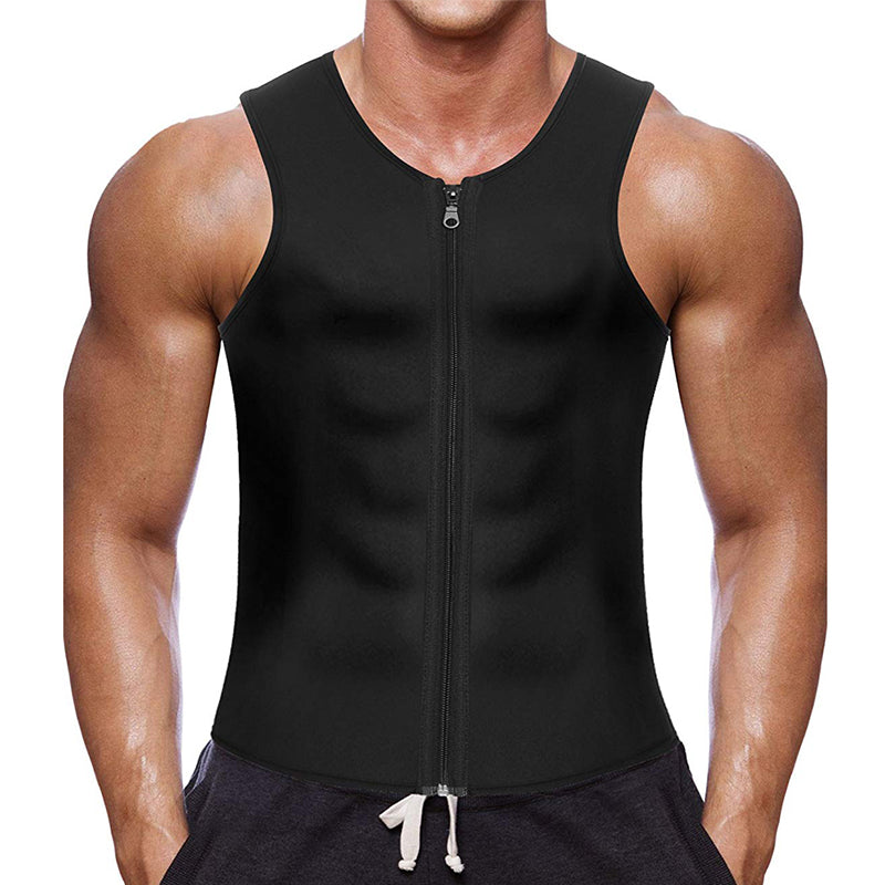 Men Shapewear Slimming Waist Trainer Zipper Vest