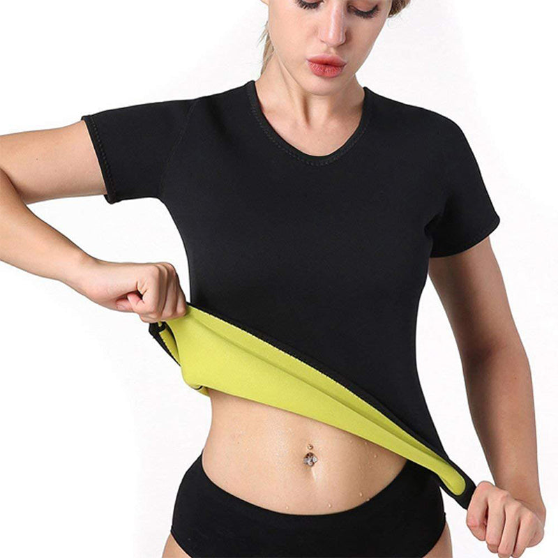 Women Sweat Shaper T-Shirts Neoprene Tummy Corset